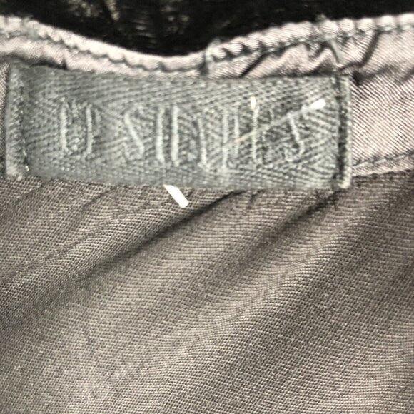 CP Shades Top Womens Medium Black Velvet Whimsigoth Y2K Retro Silk Blend - Picture 7 of 10